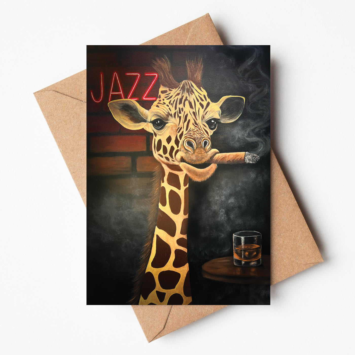 Jazzraffe Greeting Card