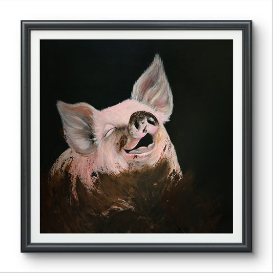 ‘Happy as a pig in s**t!’ - Limited Edition Giclee Print