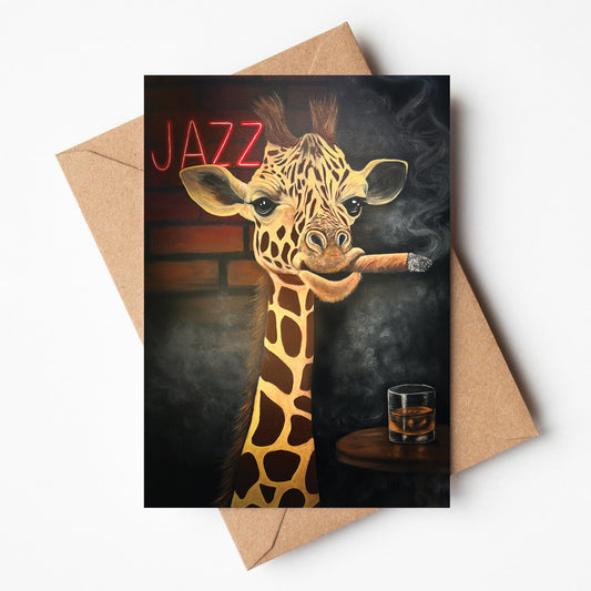 Jazzraffe Greeting Card